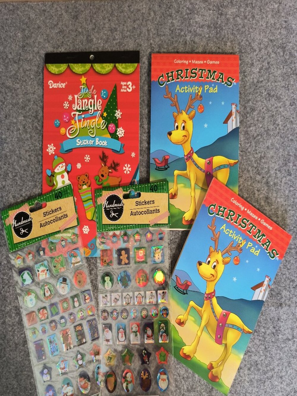 Christmas Activity Lot Sticker Books Crafts Kids Holiday Bundle